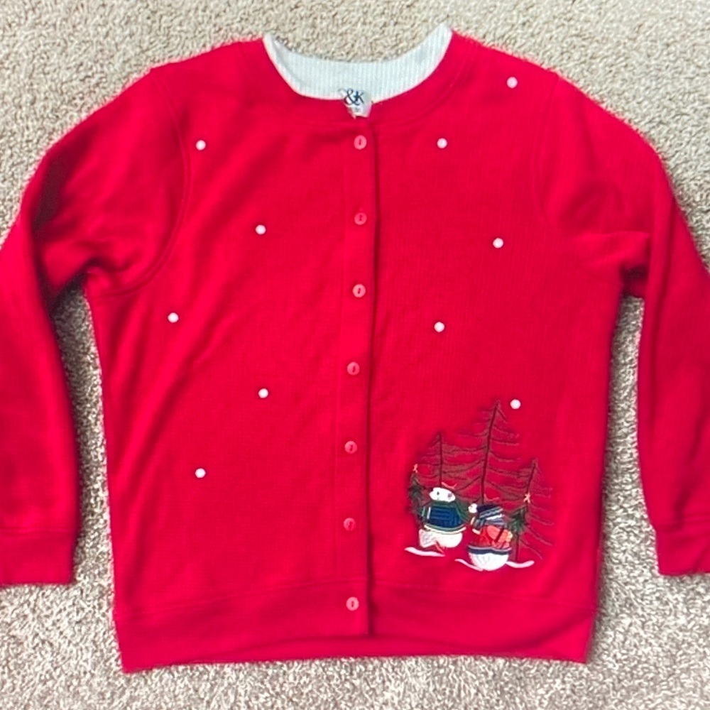 Ugly Christmas Sweater Red Women's Crew Neck